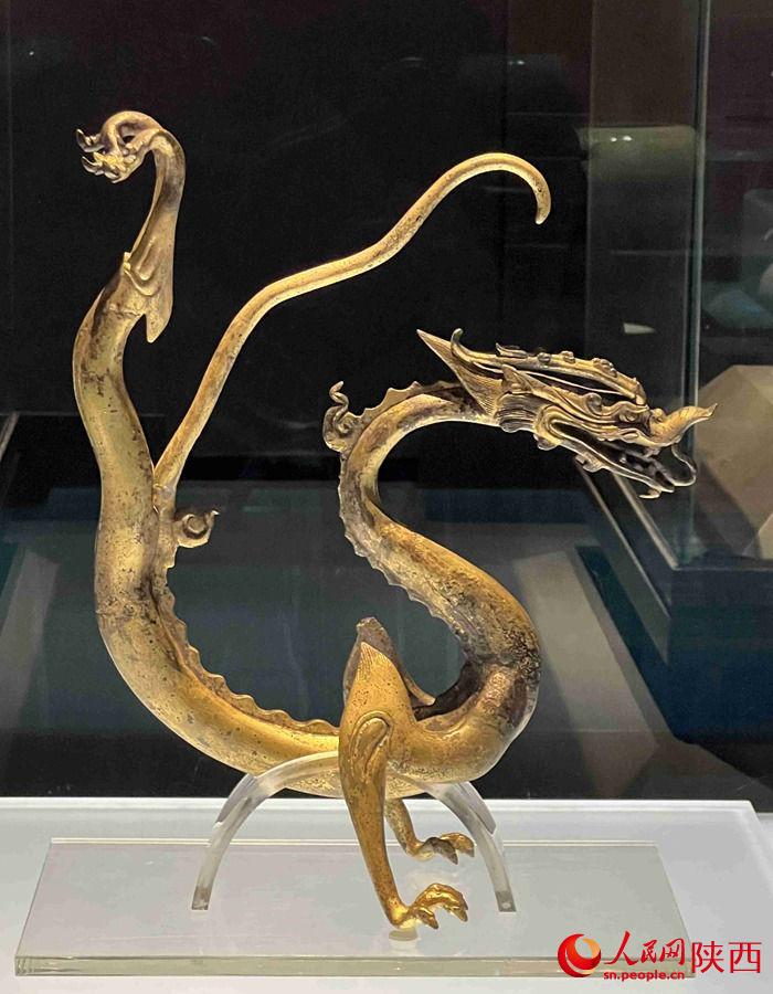 唐代·鎏金鐵芯銅龍。人民網(wǎng)記者 鄧楠攝